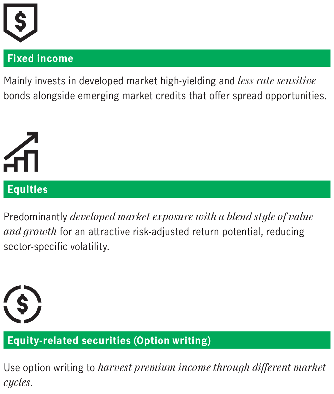 Traditional and non-traditional asset classes